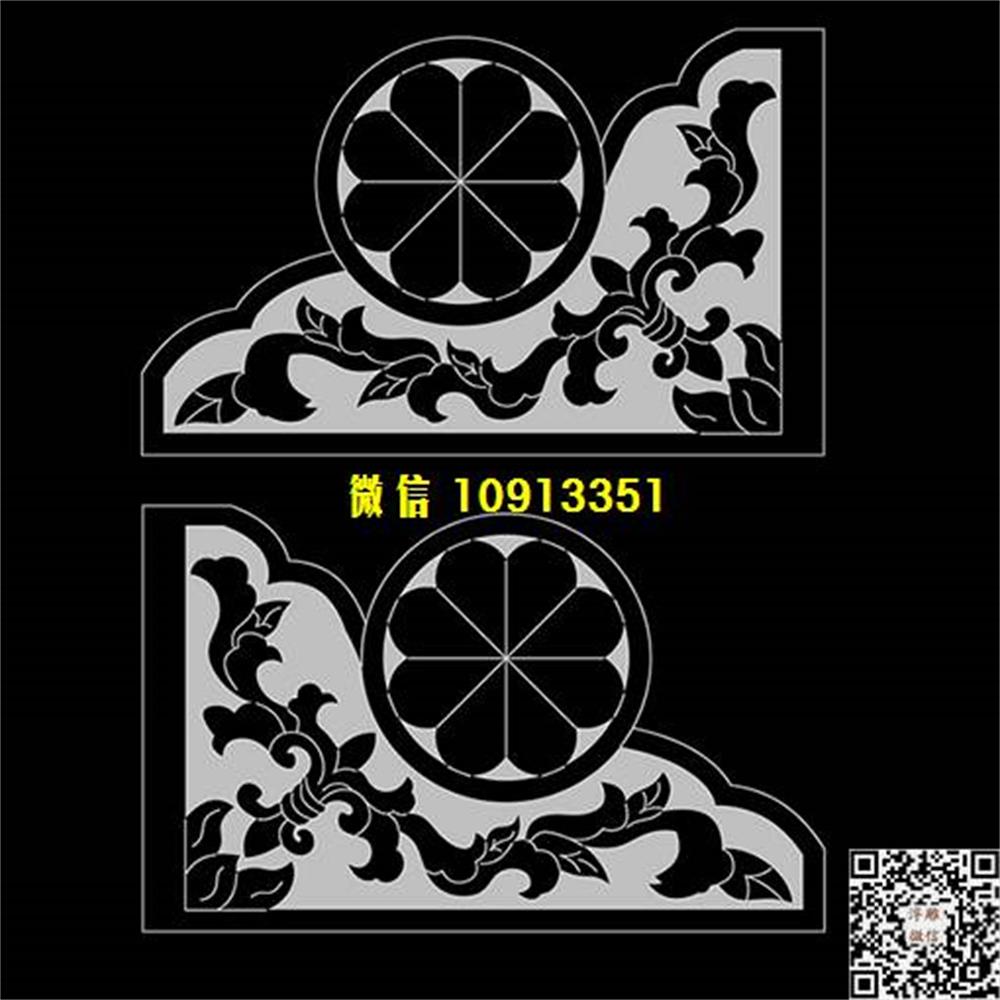 精雕图76抱鼓耳朵精雕图线雕图线条图单线铣底图_电脑雕刻plt文泰矢量图精雕图浮雕图